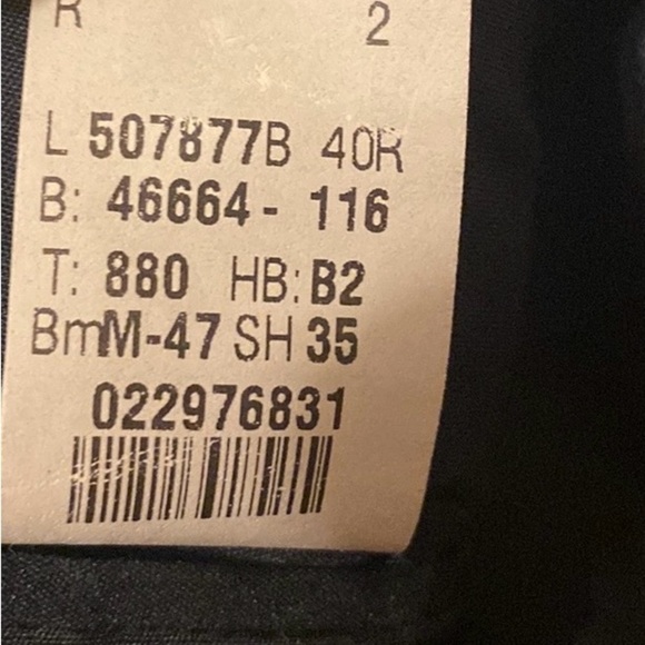 Lauren Ralph Lauren Mens Wool Suit Jacket Blazer size 40 R Black Two But… - Picture 13 of 13